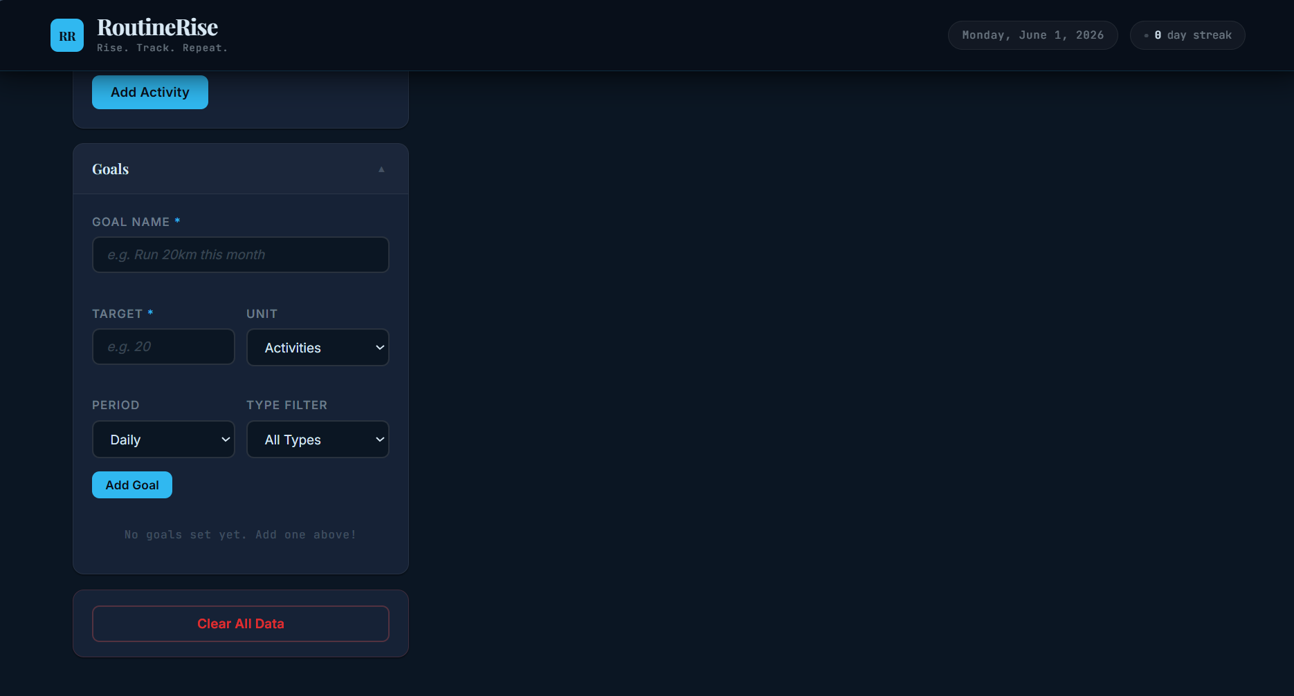 RoutineRise Screenshot 2